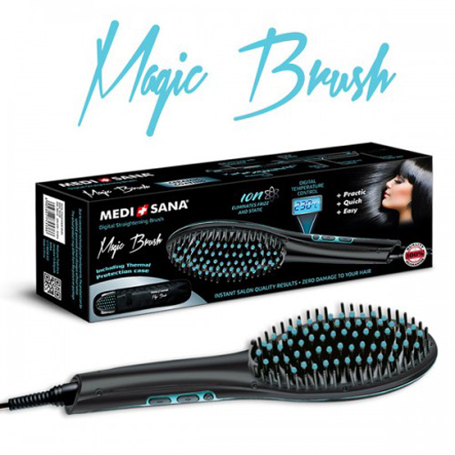 Medisana Magic Brush - A magic brush for hair straightening and ironing